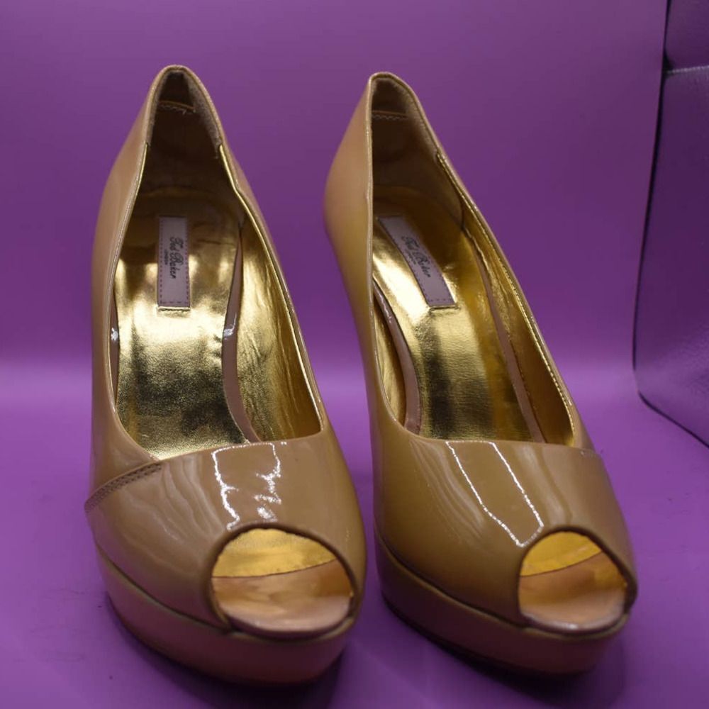 Ted Baker London Nude Peep Toe Pumps- UK 5 (US 7)